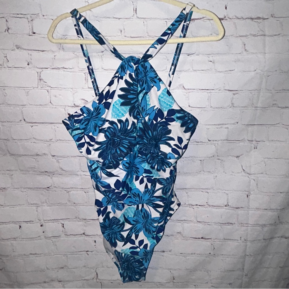 Bleu Rod Beattie Pique Ole Hi-Neck One Piece Swimsuit with Keyhole size 14‎ - Picture 2 of 8